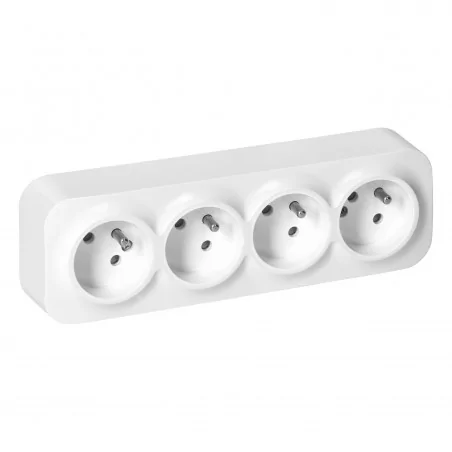 Gniazda-potrojne-natynkowe - or-oe-7210/w gniazdo poczwórne białe natynkowe 2p+z ip20 16a 230v ac todo orno 