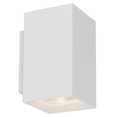 Kinkiety-do-salonu - 92697 biały kinkiet prostokątny do salonu na żarówkę gu10 max.50w sandy wl square wall zuma line 