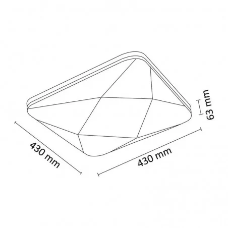 Plafony - 312747 plafon led sterowany pilotem 72w zmienna barwa światła kastor 40k polux-goldlux 