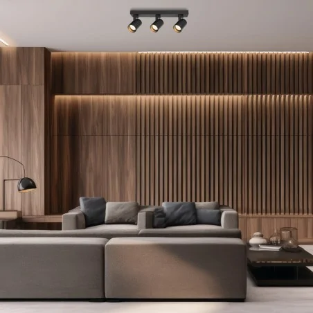 Lampy-sufitowe - ml0681 czarna lampa sufitowa spot 3xgu10 volf eko-light 