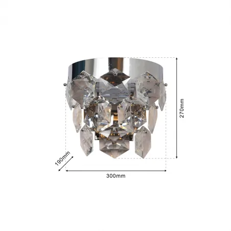 Kinkiety-do-salonu - ml6934 kryształowy kinkiet chromowy na 2 żarówki e14 grace eko-light 