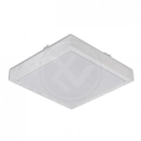 Plafony - 2751 kwadratowy plafon w srebrnej obudowie na 2 żarówki e27 ip44 solen lvt 