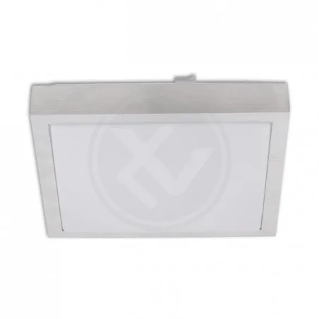 Plafony - 2751 kwadratowy plafon w srebrnej obudowie na 2 żarówki e27 ip44 solen lvt 