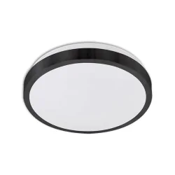 Plafony - 7431 solen okrągły plafon led w czarnej obudowie 16w ip44 4000k lvt