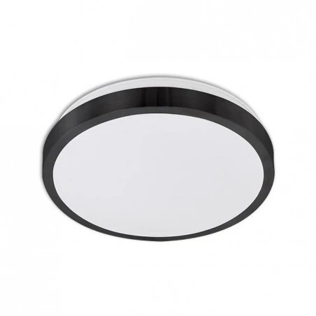 Plafony - 7433 solen hermetyczny plafon led w czarnej obudowie 24w ip44 4000k lvt 