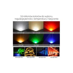 Naswietlacze-z-czujnikiem-ruchu - futt05 naświetlacz led z kolorowym światłem rgb 9 trybów 10w cct lvt 