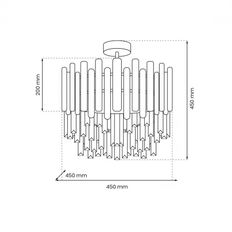 Lampy-sufitowe - ml8809 kryształowy żyrandol chrom na 6 żarówek e14 aspen chrome eko-light 