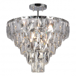 Lampy-sufitowe - ml8811 efektowna lampa sufitowa kryształowa 6xe14 chelsea chrome eko-light