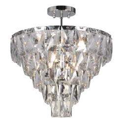 Lampy-sufitowe - ml8811 efektowna lampa sufitowa kryształowa 6xe14 chelsea chrome eko-light 