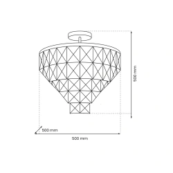 Lampy-sufitowe - ml8811 efektowna lampa sufitowa kryształowa 6xe14 chelsea chrome eko-light 