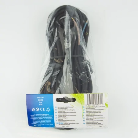 Przedluzacze-elektryczne - przewód przyłączeniowy guma 2×1,5mm, 5m czarny s03350 emos - 2421250230 