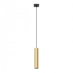 Lampy-sufitowe - lampa wisząca  tuba złoty połysk do kuchni nowoczesna gu10 lagos 1 sl.1200 sollux
