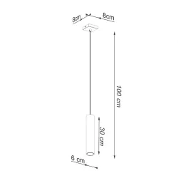 Lampy-sufitowe - lampa wisząca  tuba złoty połysk do kuchni nowoczesna gu10 lagos 1 sl.1200 sollux 