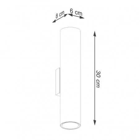 Kinkiety-do-salonu - sl.1202 kinkiet podwójny złota tuba lagos 2xgu10 sollux 