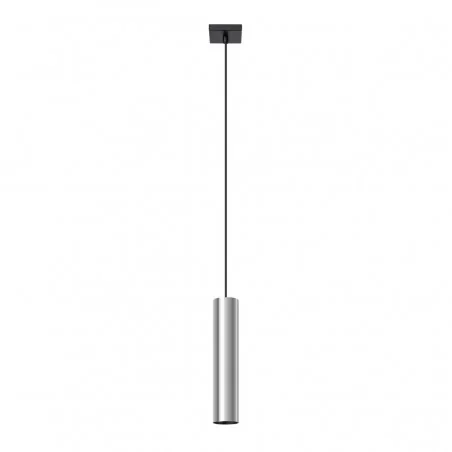 Lampy-sufitowe - lampa wisząca chromowana tuba pojedyncza nad wyspę kuchenną gu10 lagos 1 sl.1204 sollux 