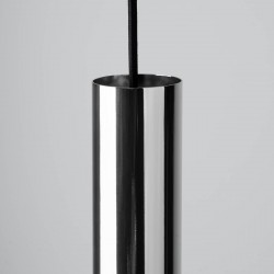 Lampy-sufitowe - lampa wisząca chromowana tuba pojedyncza nad wyspę kuchenną gu10 lagos 1 sl.1204 sollux 