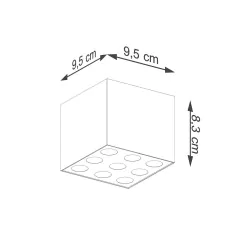 Lampy-sufitowe - sl.1211 prostokątna lampa led natynkowa czarna ozzy 16w 4000k sollux 