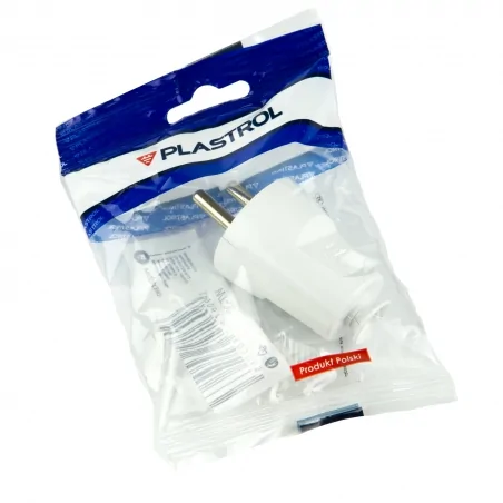 Rozgalezniki - wtyczka prosta rozbieralna biała z uziemieniem 16a 250v wt-30 plastrol 