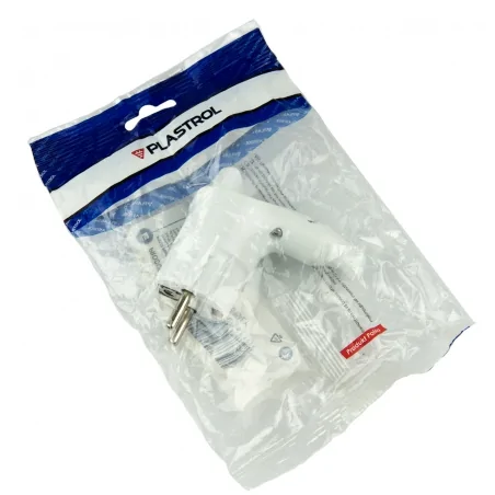 Przewody-przedluzacze-rozgalezniki - wt-05 wtyczka kątowa z wypychaczem  z/u 16a biała 