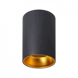 Lampy-sufitowe - ad-od-6521/b-c tuba typu downlight, gu10 ip20 czarno-złota eliza orno