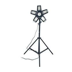 Lampy-stojace - ad-nl-6516 lampa warsztatowa składana 5-skrzydłowa 55w + statyw + adapter rigel orno
