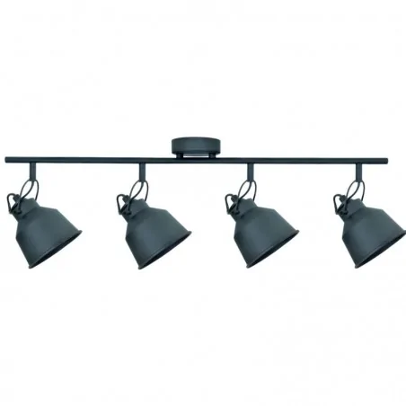 Lampy-sufitowe - 311849 spot oświetleniowy poczwórny listwa 4xe14 czarna niko polux-goldlux 