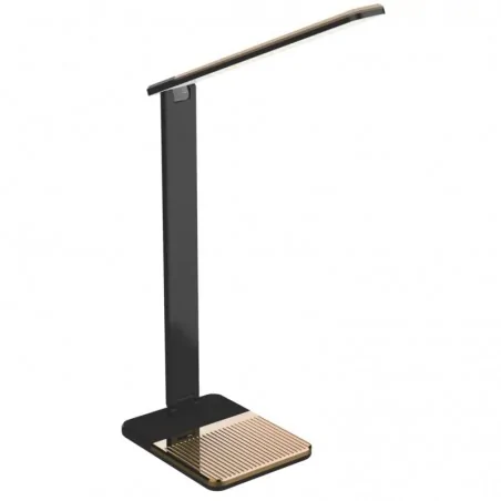 Lampki-biurkowe - 325105 czarno-złota lampka biurkowa led max.12w ze zmienną barwą światła prestige polux-goldlux 