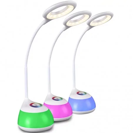 Lampki-biurkowe - 311191 lampka led na biurko z funkcją lampki nocnej 3000k+rgb galactic led polux-goldlux 