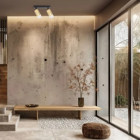 Lampy-sufitowe - ml0691 podwójna lampa sufitowa listwa 26cm 2xgu10 ricky eko-light 