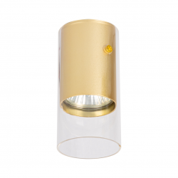 Lampy-sufitowe - ml0688 złota oprawa sufitowa downlight gu10 tuba 12cm ricky eko-light