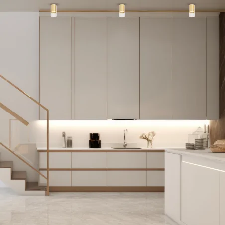 Lampy-sufitowe - ml0688 złota oprawa sufitowa downlight gu10 tuba 12cm ricky eko-light 