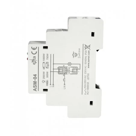 Automaty-schodowe - / automat schodowy z funkcją ogranicznika mocy 100w–2kw 16a 230vac 10s –10min asm-04 zamel 