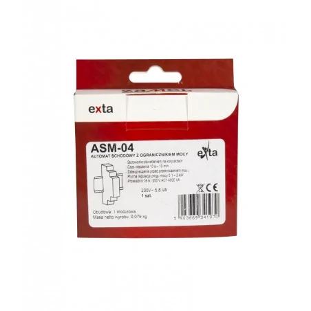Automaty-schodowe - / automat schodowy z funkcją ogranicznika mocy 100w–2kw 16a 230vac 10s –10min asm-04 zamel 