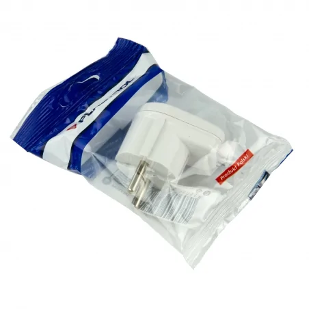 Rozgalezniki - wtyczka kątowa rozbieralna biała 16a 250v wt-16b plastrol 