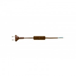 Kable-i-przewody - sp/w 1,90 przewód przełączeniowy brązowy 190cm z włącznikiem zamel