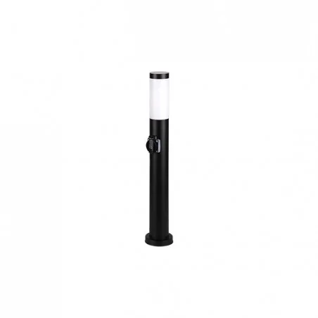 Lampy-ogrodowe-stojace - czarna ogrodowa lampa led e27 manila gniazdo 65cm 6469 lvt 