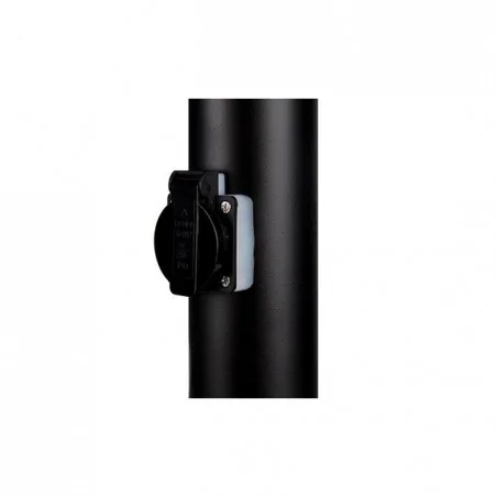 Lampy-ogrodowe-stojace - czarna ogrodowa lampa led e27 manila gniazdo 65cm 6469 lvt 