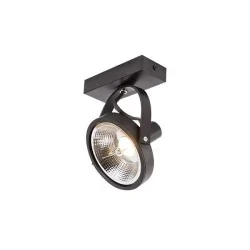 Kinkiety-do-salonu - ruchomy czarny kinkiet ar111 led leon 0825 lvt 