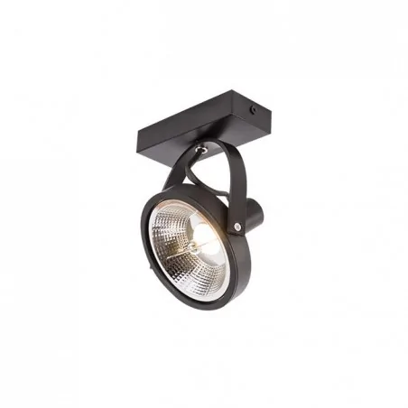 Kinkiety-do-salonu - ruchomy czarny kinkiet ar111 led leon 0825 lvt 