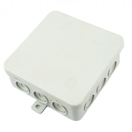 Puszki-natynkowe - puszka naścienna szara ip54 100x100x38mm n7 simet 