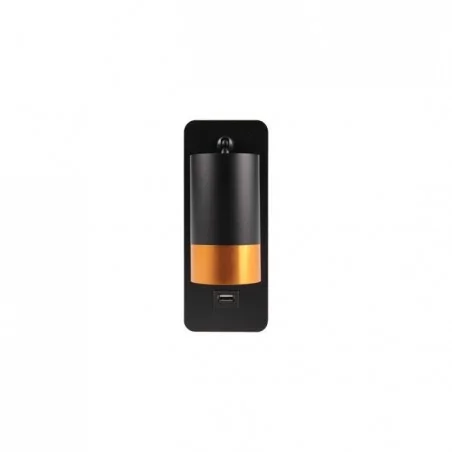 Kinkiety-do-salonu - czarno-złoty kinkiet z usb gu10 klemens 1661 lvt 