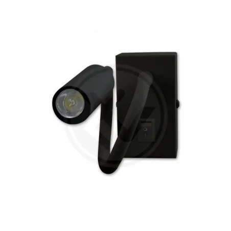 Kinkiety-do-salonu - nowoczesny czarny kinkiet leo led 3w 4000k 1739 lvt 