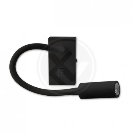 Kinkiety-do-salonu - nowoczesny czarny kinkiet leo led 3w 4000k 1739 lvt 