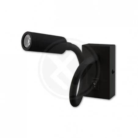 Kinkiety-do-salonu - nowoczesny czarny kinkiet leo led 3w 4000k 1739 lvt 