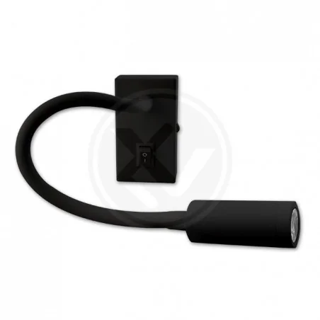 Kinkiety-do-salonu - nowoczesny czarny kinkiet leo led 3w 4000k 1739 lvt 