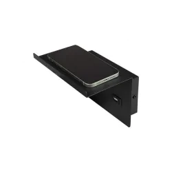 Kinkiety-do-salonu - czarno-złoty kinkiet piero g9 półka usb 1465 lvt 