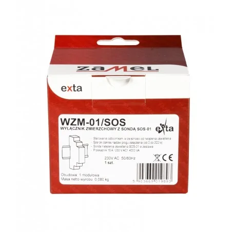 Wylaczniki-zmierzchowe - wzm-01/sos włącznik zmierzchowy z sondą 230v zamel 