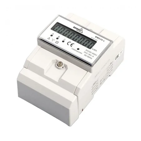 Liczniki-trojfazowe - licznik energii trójfazowy wskaźnik elektroniczny  5(80) a bemko bm030-l 