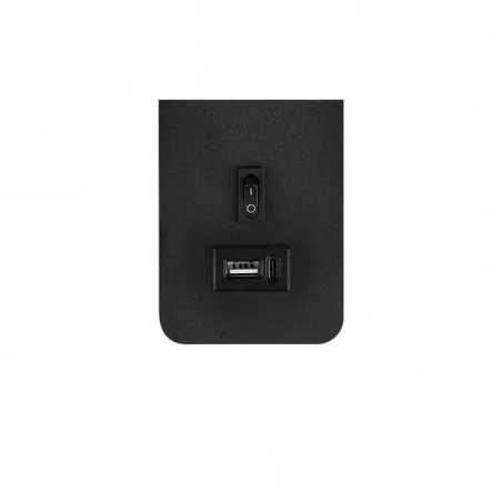 Kinkiety-do-salonu - czarno-złoty kinkiet do czytania piero g9 usb 1444 lvt 