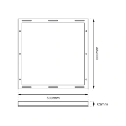 Panele-led - ekp0244 ramka aluminiowa biała 60x60 backlit eko-light 